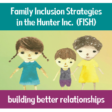 Family Inclusion Strategies in the Hunter (FISH) Logo